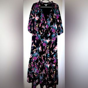Boutique Long Floral Western Prairie Tiered MAXI Dress